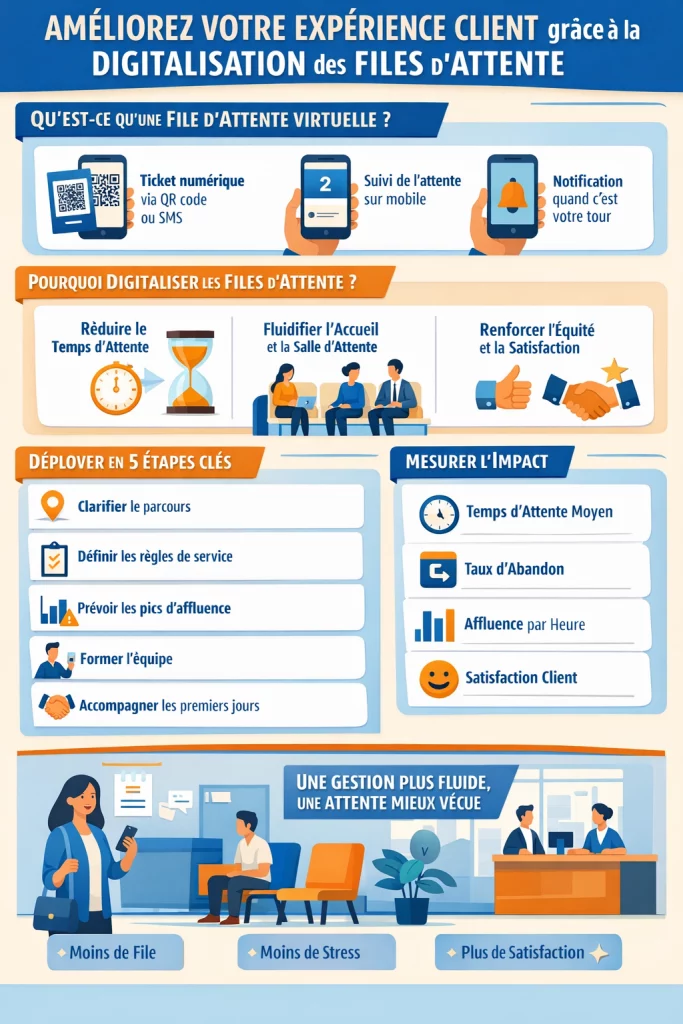 Comment améliorer votre expérience client grâce à une solution de digitalisation des files d’attente