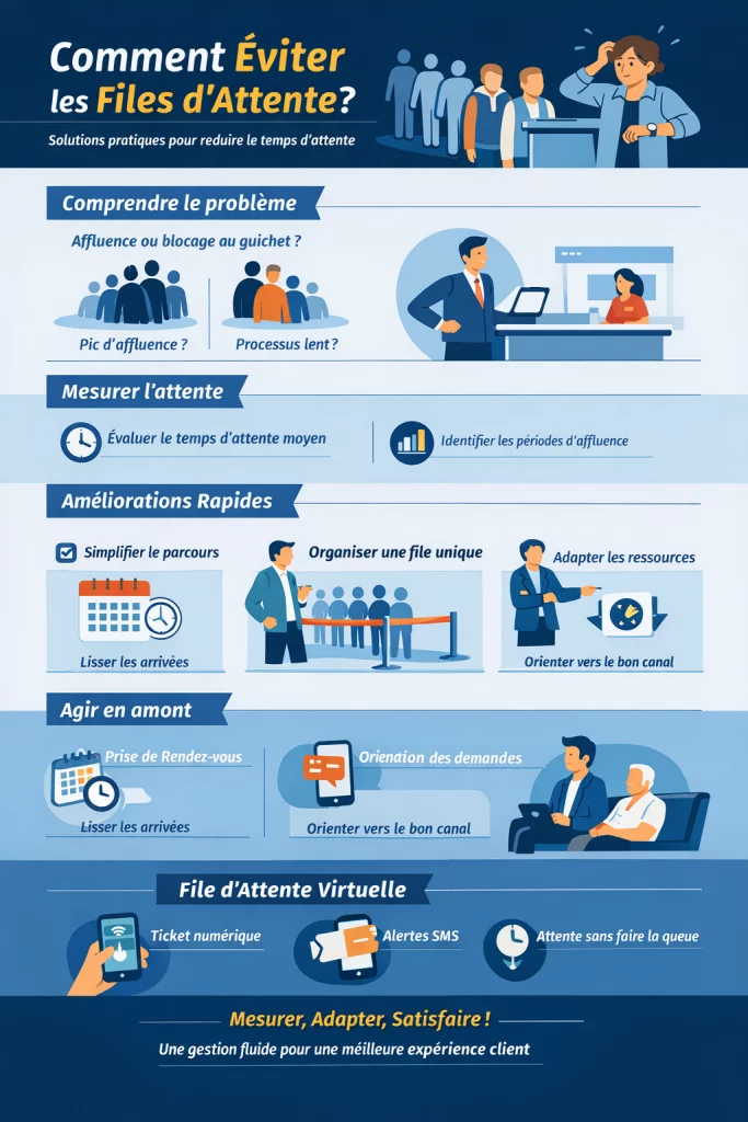 Comment puis-je éviter les files d’attente 