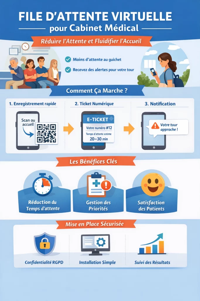 File d’attente virtuelle pour un cabinet médical