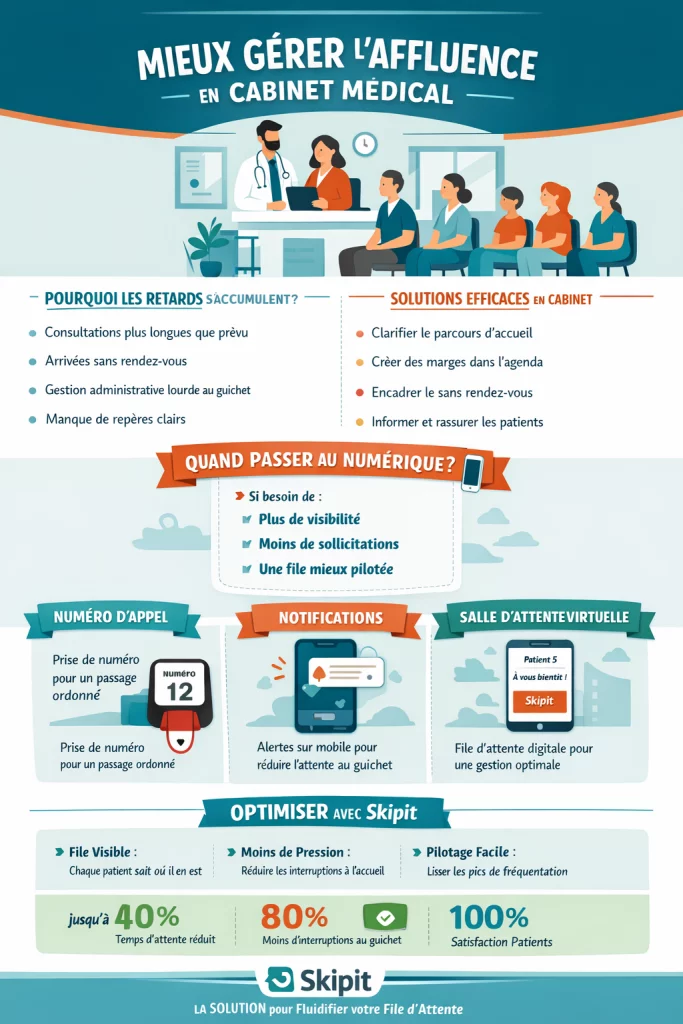 gérer l’affluence en cabinet médica