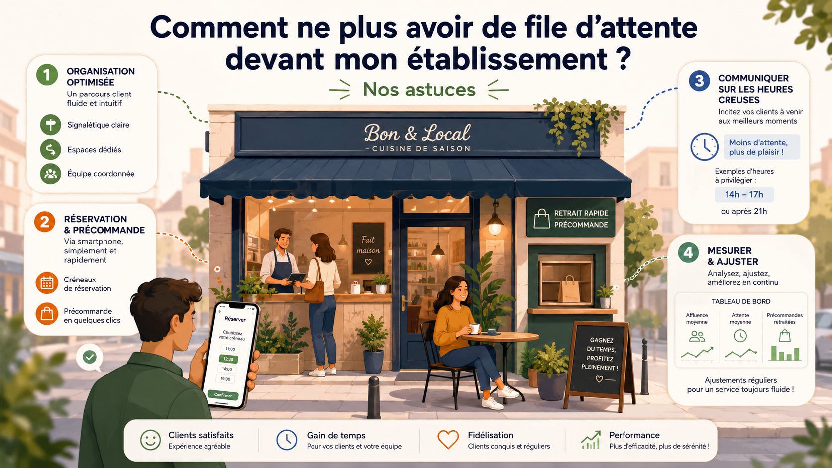 Comment ne plus avoir de file d'attente devant mon établissement